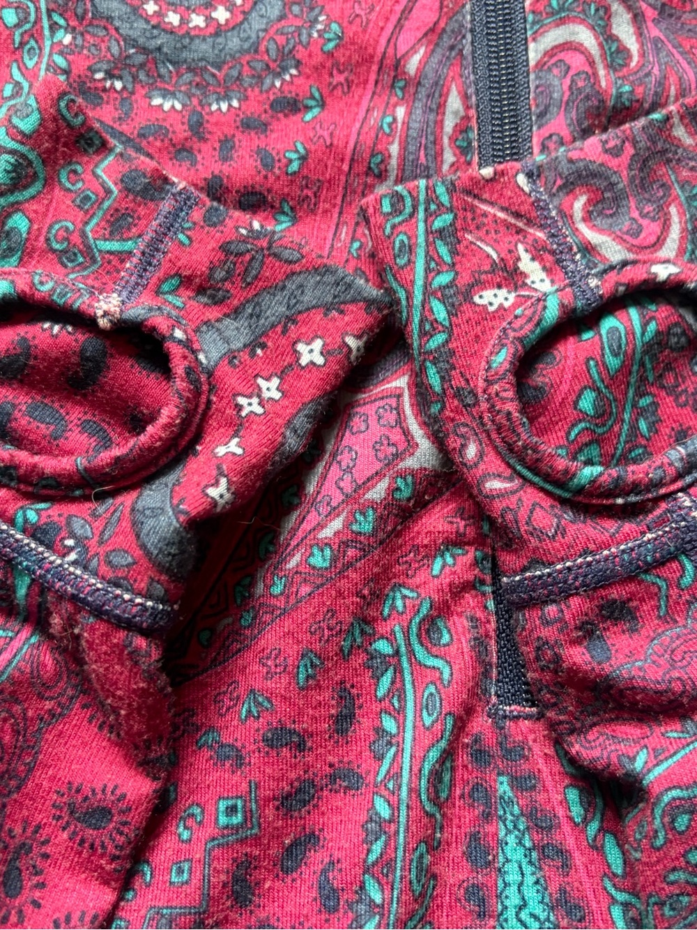 Airblaster Classic Women's Classic Ninja Suit Raspberry Teal Paisley Print - Picture 8 of 16